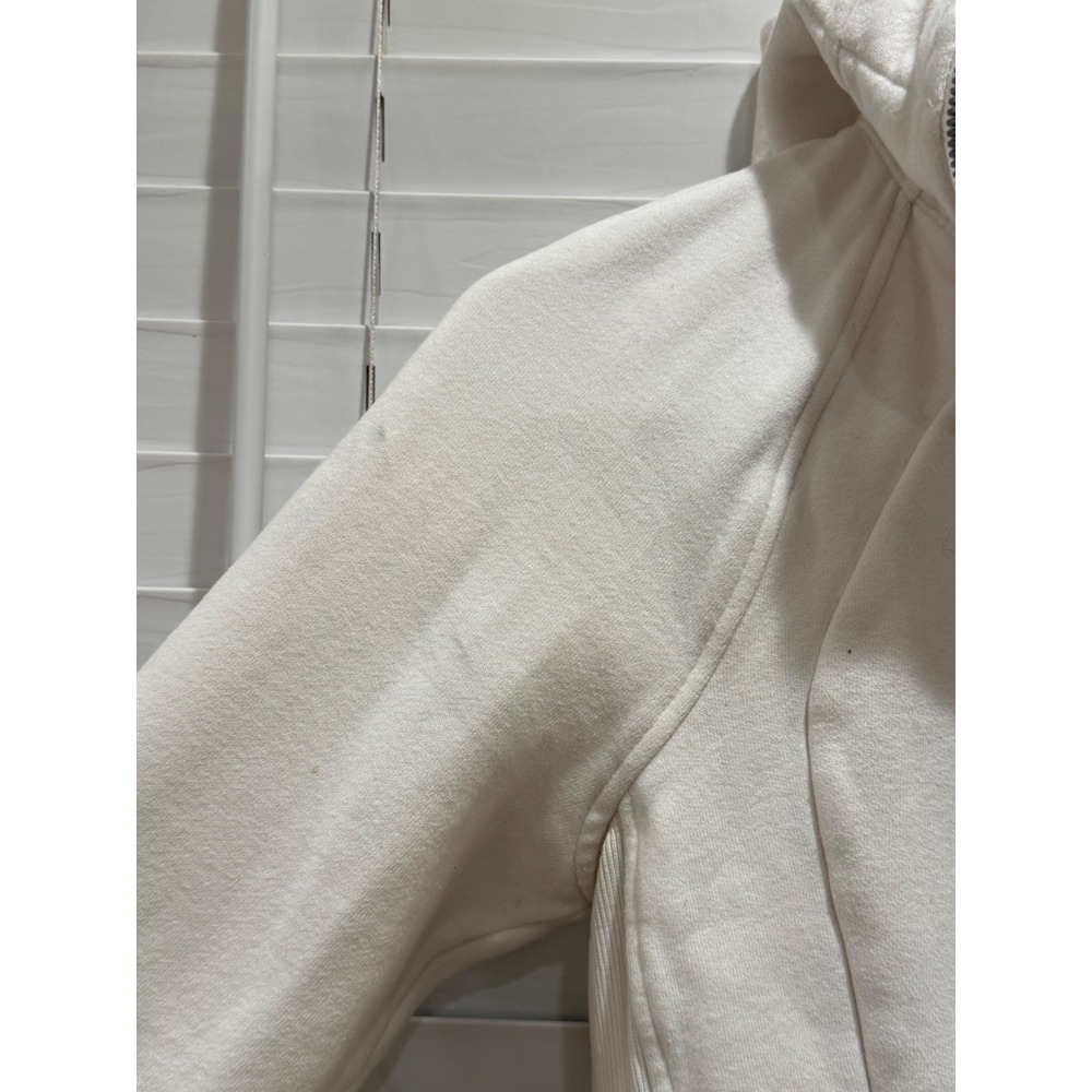 Lululemon Scuba Full Zip Hoodie Women's 6 White Thumbholes Fleece Athletic Read - Picture 4 of 8